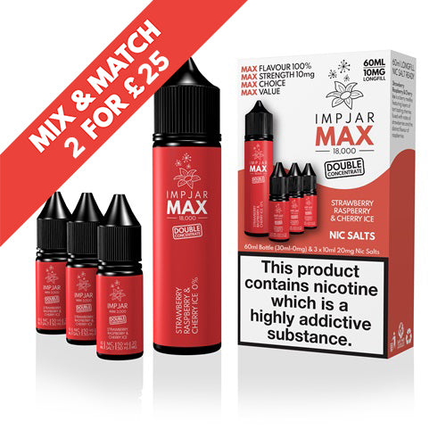 IMP JAR MAX | Strawberry Raspberry & Cherry Ice | 60ml Longfill