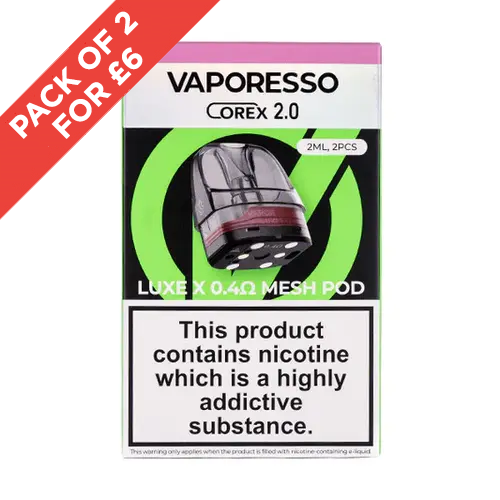VAPORESSO | Genuine | Luxe X Mesh POD Corex | 0.4 ohm 0.6 ohm 0.8 ohm | UK