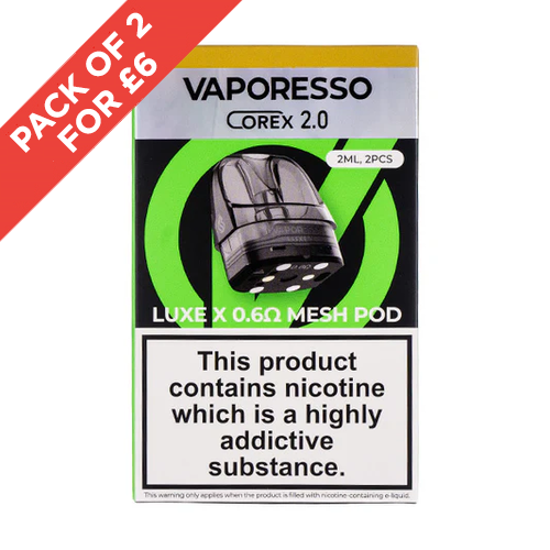 VAPORESSO | Genuine | Luxe X Mesh POD Corex | 0.4 ohm 0.6 ohm 0.8 ohm | UK