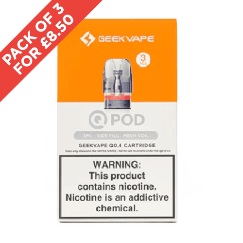 GEEK VAPE | Genuine | Q POD | 2ML 3ML | 0.4 ohm 0.6 ohm 0.8 ohm 1.2 ohm | UK