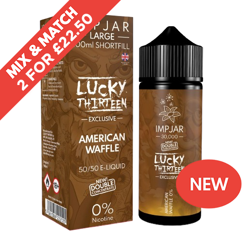 IMP X Lucky 13 | American Waffle | 100ml Shortfill