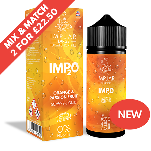 IMP JAR IMP2O | Orange & Passion Fruit | 100ml Shortfill