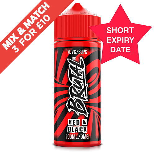 SHORT DATE - JUST JUICE - 100ML SHORTFILL - RED & BLACK
