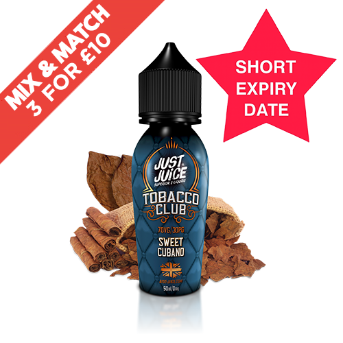 SHORT DATE - JUST JUICE - 50ML SHORTFILL - SWEET CUBANO