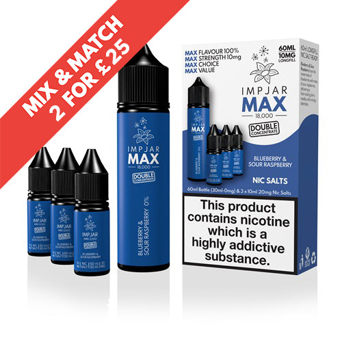 IMP JAR MAX | Blueberry & Sour Raspberry | 60ml Longfill