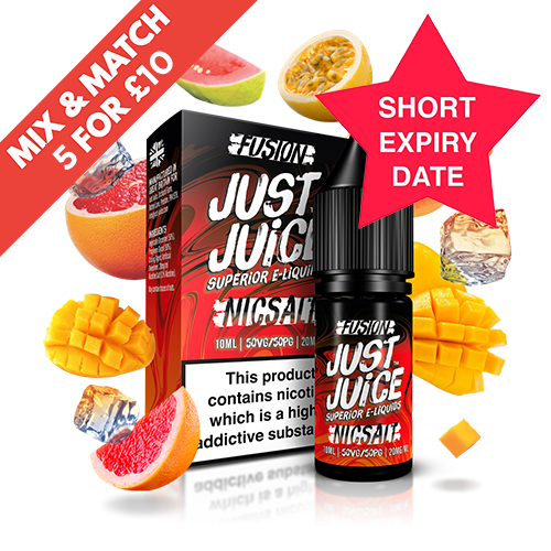 SHORT DATE - JUST JUICE - 10ML NIC SALT - 11MG - MANGO & BLOOD ORANGE ON ICE