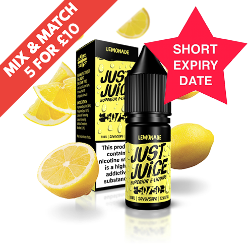 SHORT DATE - JUST JUICE - 10ML FREEBASE - 12MG - LEMONADE