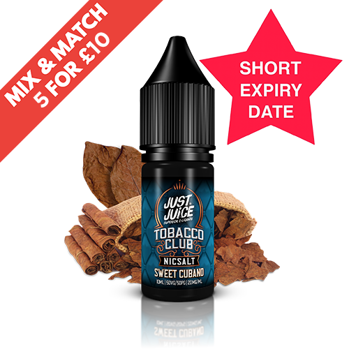 SHORT DATE - JUST JUICE - 10ML NIC SALT - 20MG - SWEET CUBANO