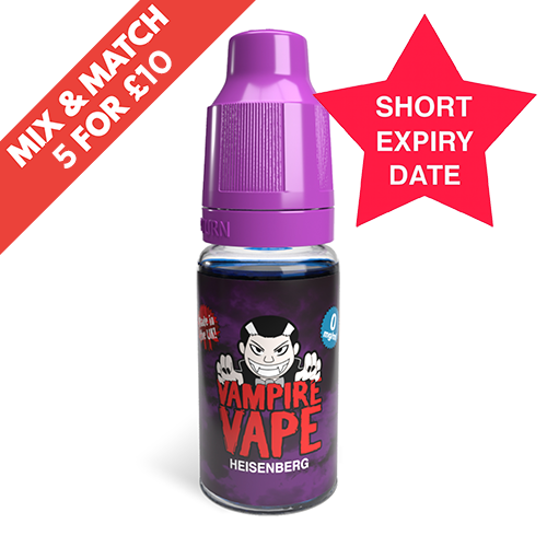 SHORT DATE - VAMPIRE VAPE - 10ML NIC SALT -20MG - HEISENBERG SHORT DATE - VAMPIRE VAPE - 10ML NIC SALT -20MG - HEISENBERG