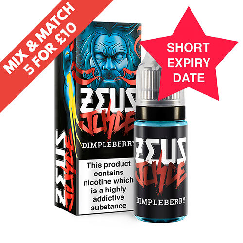SHORT DATE - ZEUS JUICE - 10ML FREEBASE - 12MG - DIMPLEBERRY